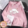 2023 Sanrioed Hooded Sweatshirts Autumn and Winter Clothing Clothes Anime Cinnamoroll Girls Pullovers Tops Boys Plush 1 - Cinnamoroll Shop