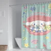 60 Style Sanrios Cinnamoroll kawaii Cartoon Shower Curtain With Hooks Anime Plush MildewProof Bathroom Partition Curtains 11 - Cinnamoroll Shop