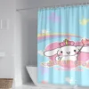 60 Style Sanrios Cinnamoroll kawaii Cartoon Shower Curtain With Hooks Anime Plush MildewProof Bathroom Partition Curtains 13 - Cinnamoroll Shop