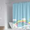 60 Style Sanrios Cinnamoroll kawaii Cartoon Shower Curtain With Hooks Anime Plush MildewProof Bathroom Partition Curtains 15 - Cinnamoroll Shop