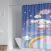 60 Style Sanrios Cinnamoroll kawaii Cartoon Shower Curtain With Hooks Anime Plush MildewProof Bathroom Partition Curtains 17 - Cinnamoroll Shop