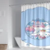 60 Style Sanrios Cinnamoroll kawaii Cartoon Shower Curtain With Hooks Anime Plush MildewProof Bathroom Partition Curtains 18 - Cinnamoroll Shop