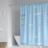 60 Style Sanrios Cinnamoroll kawaii Cartoon Shower Curtain With Hooks Anime Plush MildewProof Bathroom Partition Curtains 2 - Cinnamoroll Shop