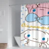 60 Style Sanrios Cinnamoroll kawaii Cartoon Shower Curtain With Hooks Anime Plush MildewProof Bathroom Partition Curtains 22 - Cinnamoroll Shop