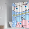 60 Style Sanrios Cinnamoroll kawaii Cartoon Shower Curtain With Hooks Anime Plush MildewProof Bathroom Partition Curtains 23 - Cinnamoroll Shop