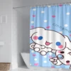 60 Style Sanrios Cinnamoroll kawaii Cartoon Shower Curtain With Hooks Anime Plush MildewProof Bathroom Partition Curtains 24 - Cinnamoroll Shop