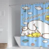 60 Style Sanrios Cinnamoroll kawaii Cartoon Shower Curtain With Hooks Anime Plush MildewProof Bathroom Partition Curtains 26 - Cinnamoroll Shop