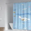 60 Style Sanrios Cinnamoroll kawaii Cartoon Shower Curtain With Hooks Anime Plush MildewProof Bathroom Partition Curtains 3 - Cinnamoroll Shop