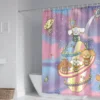 60 Style Sanrios Cinnamoroll kawaii Cartoon Shower Curtain With Hooks Anime Plush MildewProof Bathroom Partition Curtains 30 - Cinnamoroll Shop