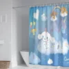 60 Style Sanrios Cinnamoroll kawaii Cartoon Shower Curtain With Hooks Anime Plush MildewProof Bathroom Partition Curtains 35 - Cinnamoroll Shop