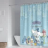 60 Style Sanrios Cinnamoroll kawaii Cartoon Shower Curtain With Hooks Anime Plush MildewProof Bathroom Partition Curtains 37 - Cinnamoroll Shop