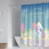 60 Style Sanrios Cinnamoroll kawaii Cartoon Shower Curtain With Hooks Anime Plush MildewProof Bathroom Partition Curtains 39 - Cinnamoroll Shop