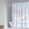 60 Style Sanrios Cinnamoroll kawaii Cartoon Shower Curtain With Hooks Anime Plush MildewProof Bathroom Partition Curtains 52 - Cinnamoroll Shop