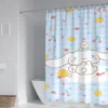 60 Style Sanrios Cinnamoroll kawaii Cartoon Shower Curtain With Hooks Anime Plush MildewProof Bathroom Partition Curtains 54 - Cinnamoroll Shop