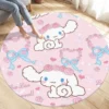 80 160cm Anime Sanrio Cinnamoroll Round Carpet Bedside Blanket Bedroom Doormat Non slip Floor Mat Home - Cinnamoroll Shop