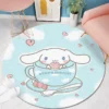 80 160cm Anime Sanrio Cinnamoroll Round Carpet Bedside Blanket Bedroom Doormat Non slip Floor Mat Home 2 - Cinnamoroll Shop