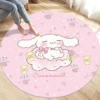 80 160cm Anime Sanrio Cinnamoroll Round Carpet Bedside Blanket Bedroom Doormat Non slip Floor Mat Home 7 - Cinnamoroll Shop