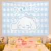 Cinnamorol Tapestry on the Wall Decor Home Decoration Accessories Tapestries Headboards Anime Room Kawaii Aesthetic Bedroom 12 - Cinnamoroll Shop