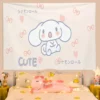 Cinnamorol Tapestry on the Wall Decor Home Decoration Accessories Tapestries Headboards Anime Room Kawaii Aesthetic Bedroom 14 - Cinnamoroll Shop