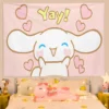 Cinnamorol Tapestry on the Wall Decor Home Decoration Accessories Tapestries Headboards Anime Room Kawaii Aesthetic Bedroom 8 - Cinnamoroll Shop