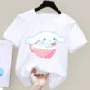 Cinnamoroll T shirt Sanrio Children s Short sleeved New Summer Y2K Clothes Girly Heart Soft Clothes 18 - Cinnamoroll Shop