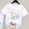 Cinnamoroll T shirt Sanrio Children s Short sleeved New Summer Y2K Clothes Girly Heart Soft Clothes 19 - Cinnamoroll Shop