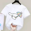 Cinnamoroll T shirt Sanrio Children s Short sleeved New Summer Y2K Clothes Girly Heart Soft Clothes 6 - Cinnamoroll Shop