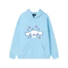 Hello Kitty Cinnamoroll Reflective Letter Hooded Sweatshirt Anime Cartoon Sanrio Printed Loose Sweatshirt Casual Sweatshirts 12 - Cinnamoroll Shop