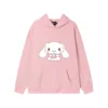 Hello Kitty Cinnamoroll Reflective Letter Hooded Sweatshirt Anime Cartoon Sanrio Printed Loose Sweatshirt Casual Sweatshirts 13 - Cinnamoroll Shop