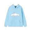 Hello Kitty Cinnamoroll Reflective Letter Hooded Sweatshirt Anime Cartoon Sanrio Printed Loose Sweatshirt Casual Sweatshirts 17 - Cinnamoroll Shop