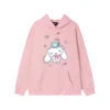 Hello Kitty Cinnamoroll Reflective Letter Hooded Sweatshirt Anime Cartoon Sanrio Printed Loose Sweatshirt Casual Sweatshirts 20 - Cinnamoroll Shop