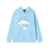 Hello Kitty Cinnamoroll Reflective Letter Hooded Sweatshirt Anime Cartoon Sanrio Printed Loose Sweatshirt Casual Sweatshirts 21 - Cinnamoroll Shop