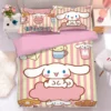 Japanese Sanrio four piece set cute Cinnamoroll bed linen bedding student dormitory single bed three piece - Cinnamoroll Shop