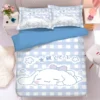 Japanese Sanrio four piece set cute Cinnamoroll bed linen bedding student dormitory single bed three piece 8 - Cinnamoroll Shop