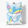 Kawaii Sanrios Blanket My Melody Kuromi Cinnamonroll Flannel Blanket Anime Plush Doll Lightweight Soft Bed Couch 11 - Cinnamoroll Shop