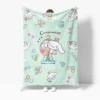 Kawaii Sanrios Blanket My Melody Kuromi Cinnamonroll Flannel Blanket Anime Plush Doll Lightweight Soft Bed Couch 13 - Cinnamoroll Shop