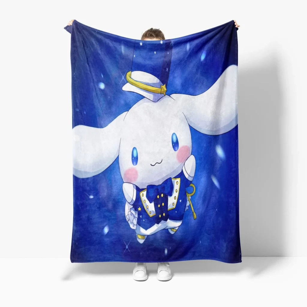 Kawaii Sanrios Blanket My Melody Kuromi Cinnamonroll Flannel Blanket Anime Plush Doll Lightweight Soft Bed Couch 18 - Cinnamoroll Shop