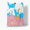 Kawaii Sanrios Blanket My Melody Kuromi Cinnamonroll Flannel Blanket Anime Plush Doll Lightweight Soft Bed Couch 19 - Cinnamoroll Shop