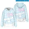 New Anime Sanrio Cinnamoroll Big eared Dog Cinnamon Dog Element Casual Fashion Hooded Sweatshirt The Best 6 - Cinnamoroll Shop