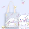 New Sanrio Cinnamoroll Cute Canvas Bag Ins Simple and Large Capacity Student Class Book Tutorial Bag 16 - Cinnamoroll Shop