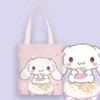 New Sanrio Cinnamoroll Cute Canvas Bag Ins Simple and Large Capacity Student Class Book Tutorial Bag 20 - Cinnamoroll Shop