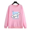 Sanrio Cinnamoroll Hoodie Round Neck Pullover Sweatshirt Fleece Long Sleeve Jacket Loose Sweatshirt Cinnamoroll Women Hoodie 1 - Cinnamoroll Shop