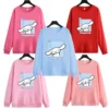 Sanrio Cinnamoroll Hoodie Round Neck Pullover Sweatshirt Fleece Long Sleeve Jacket Loose Sweatshirt Cinnamoroll Women Hoodie - Cinnamoroll Shop