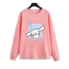 Sanrio Cinnamoroll Hoodie Round Neck Pullover Sweatshirt Fleece Long Sleeve Jacket Loose Sweatshirt Cinnamoroll Women Hoodie 2 - Cinnamoroll Shop