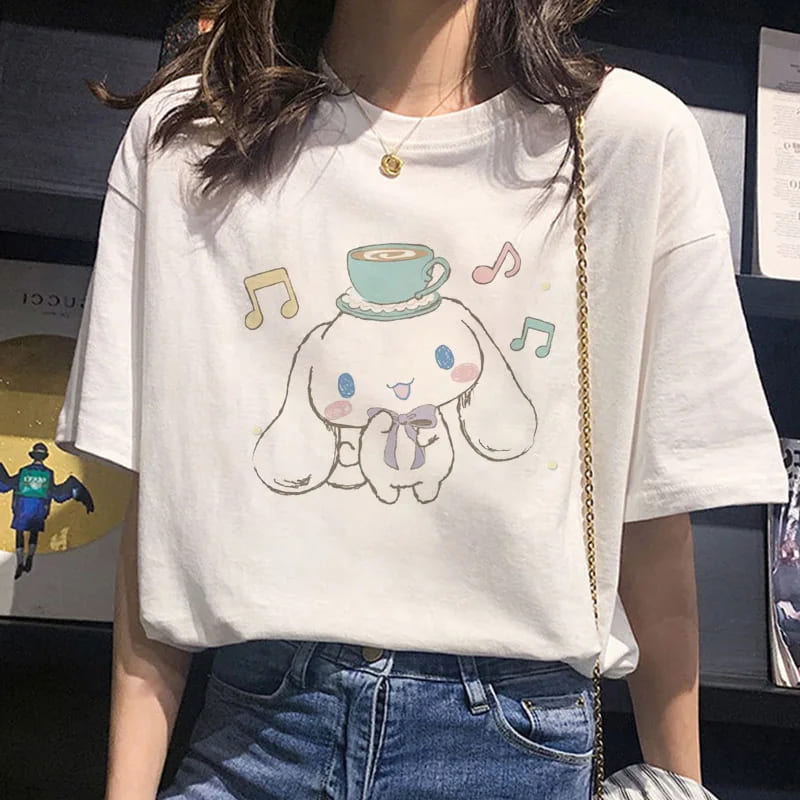 Kawaii Cinnamoroll Singing T-shirt